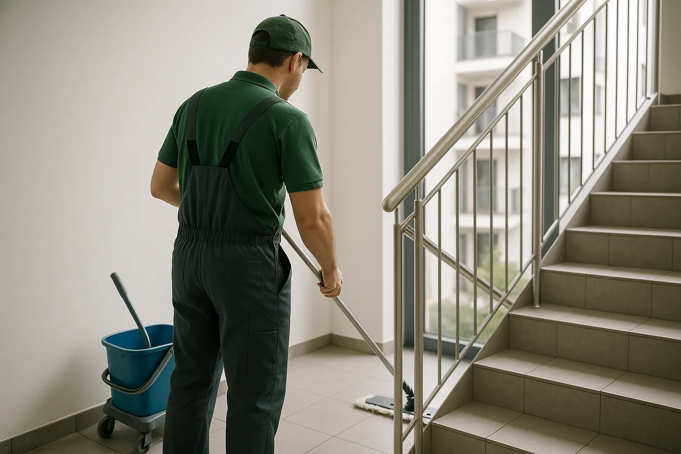 Treppenhausreinigung im Mehrfamilienhaus – Hausmeisterservice